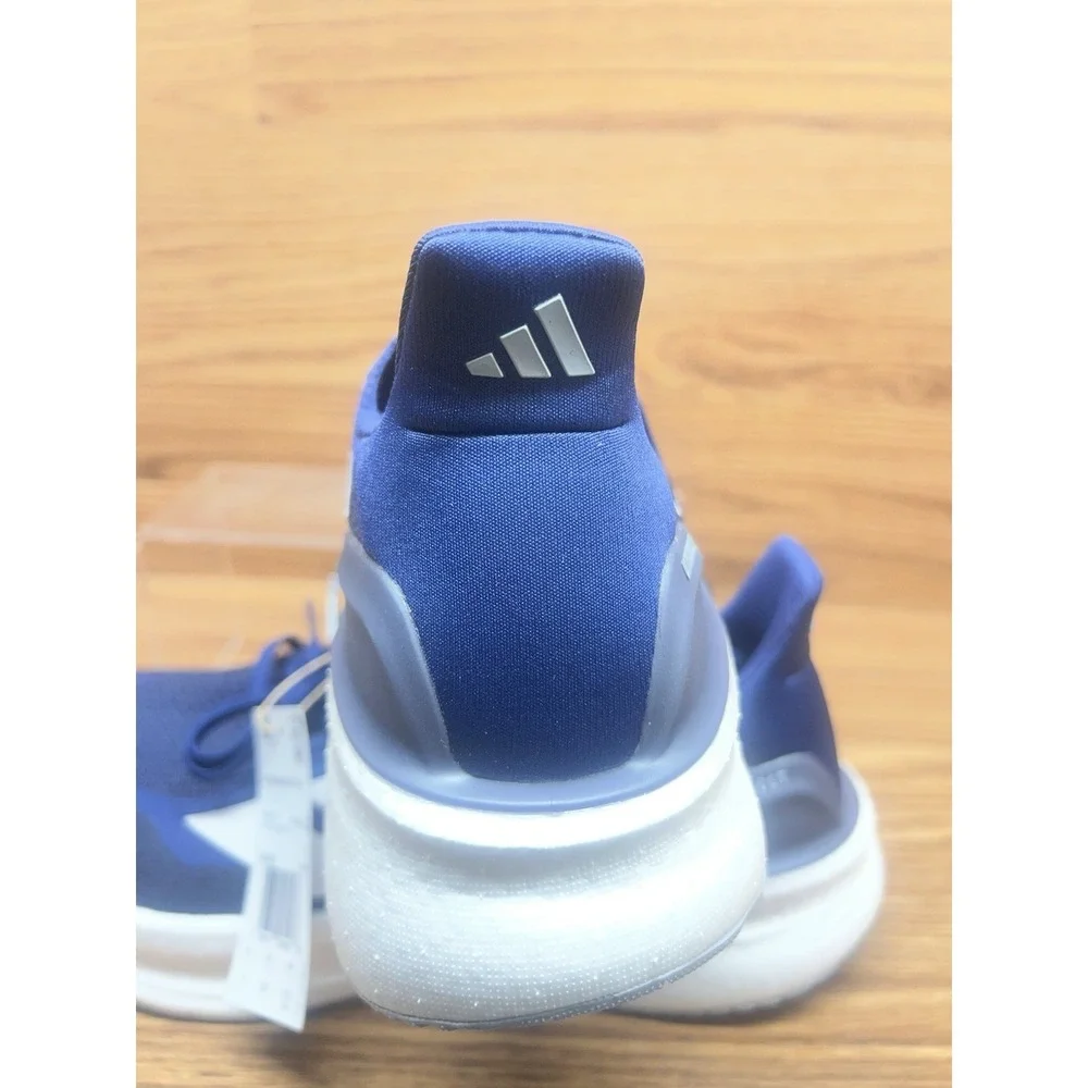 Adidas Ultraboost 5X Running Shoes White Navy Blue Men's Size 10. JI3385